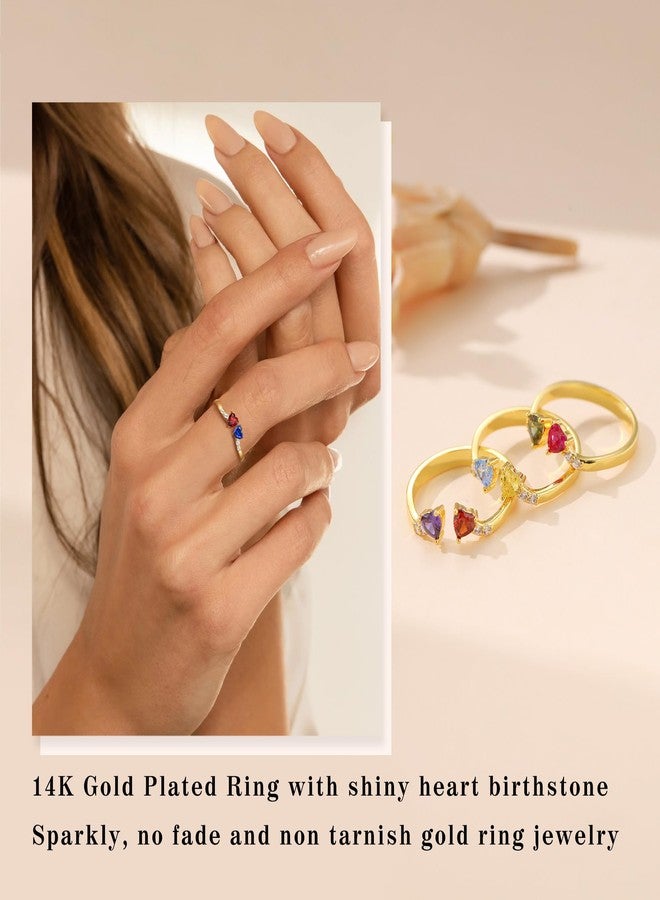 Sistble January Birthday Gifts for Women, Promise Rings for Her Christmas Gifts March Aquamarine Ring Stackable Garnet Birthstone Rings Wife Birthday Gift Jewelry - Image 4